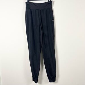 Puma Women's Jet Black Athletic Joggers Size Small Drycell Gym Workout